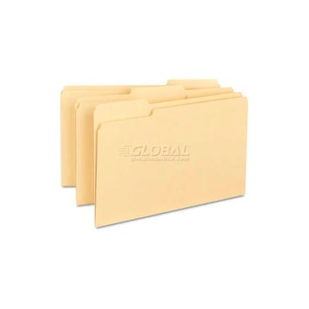 Smead Smead 100% Recycled File Folders, 1/3 Cut, One-Ply Top Tab, Legal, Manila, 100/Box 15339